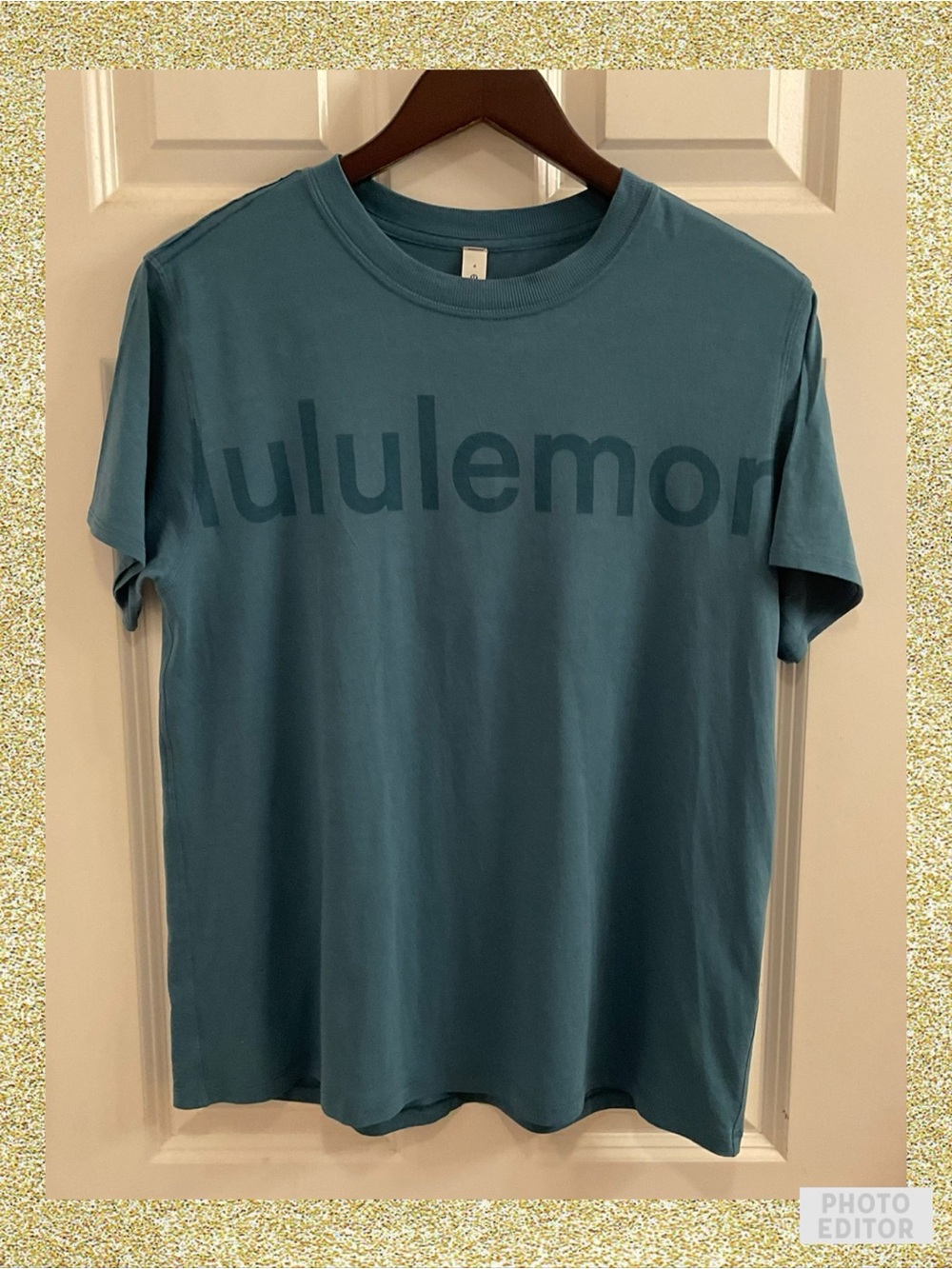 Luluemon All Yours Graphic Tee - Capture Blue - Size 4